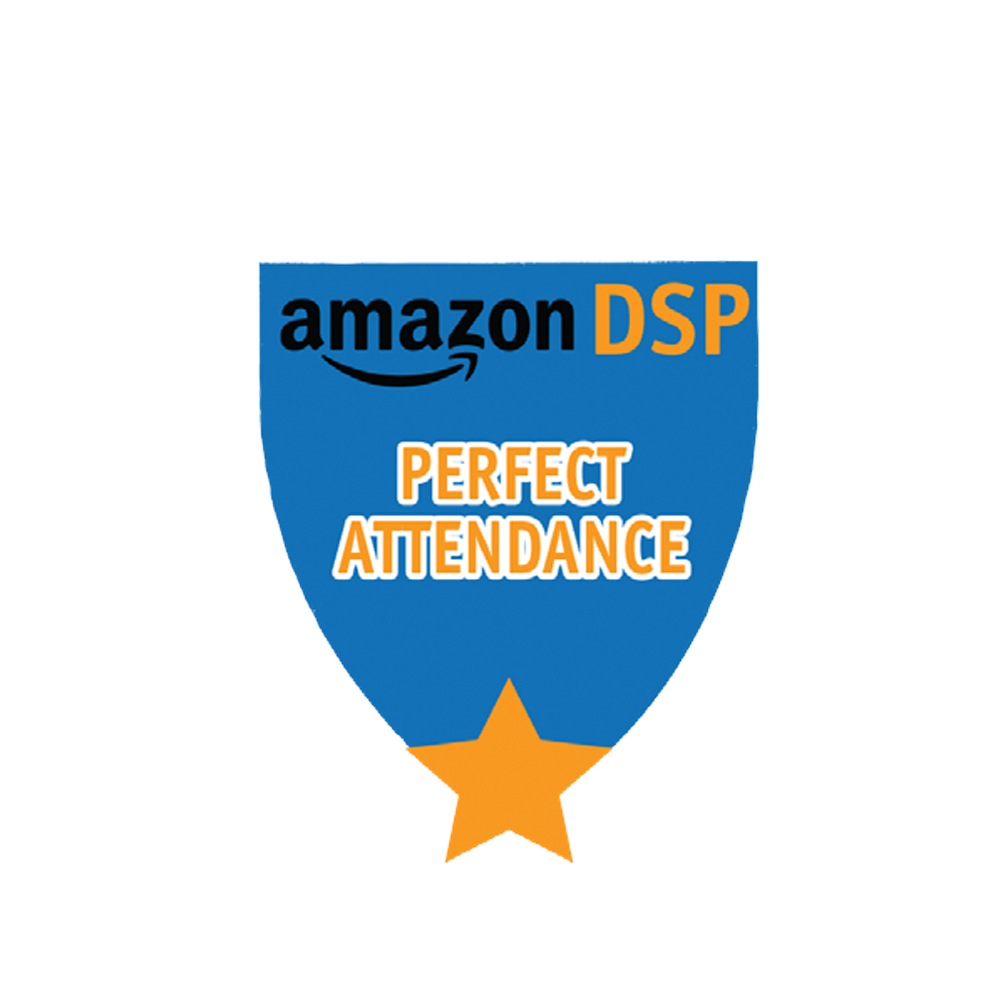 Amazon DSP Blue Perfect Attendance Motivational Pin