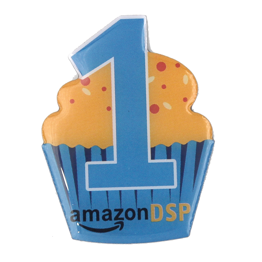 Amazon DSP Cupcake 1 Year Anniversary Pin