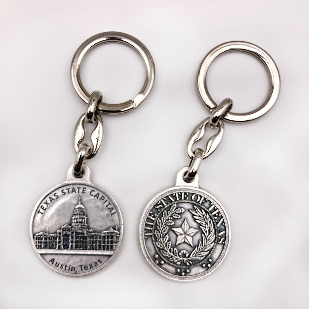 Texas State Capital Keychain with Seal